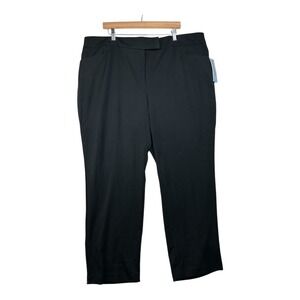 New APT‎ 9 Mid Rise Straight Careerwear Pants size 22W Black